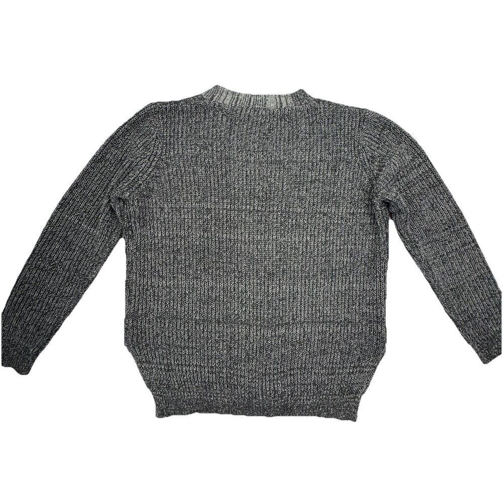 Cala Gray Sweater Womens Large V Neck Silver Grommet Detail Long Sleeve - Picture 4 of 8